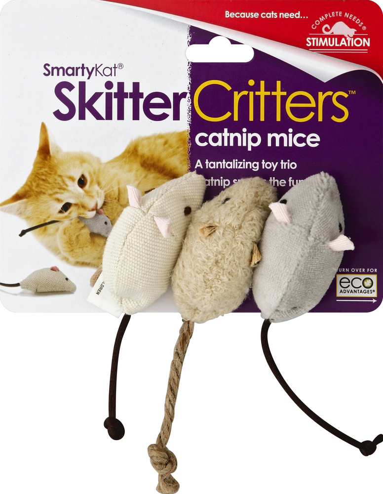 Smartykat skitter critters catnip mice new arrivals