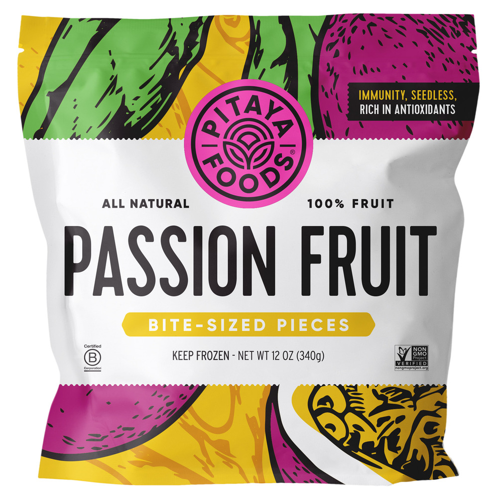 Pitaya Foods Organic Seedless Cubes Passion Fruit