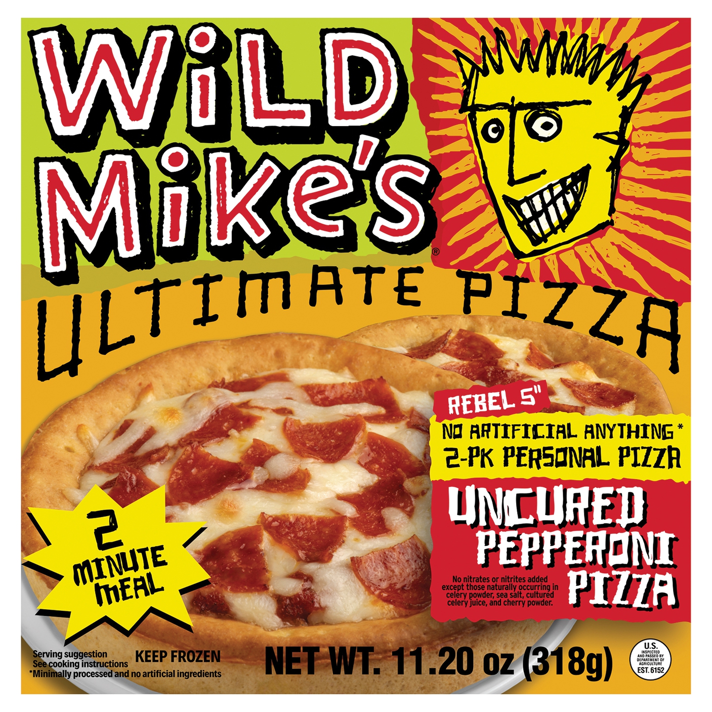 Wild Mike's Personal 2pk Pepperoni Pizza