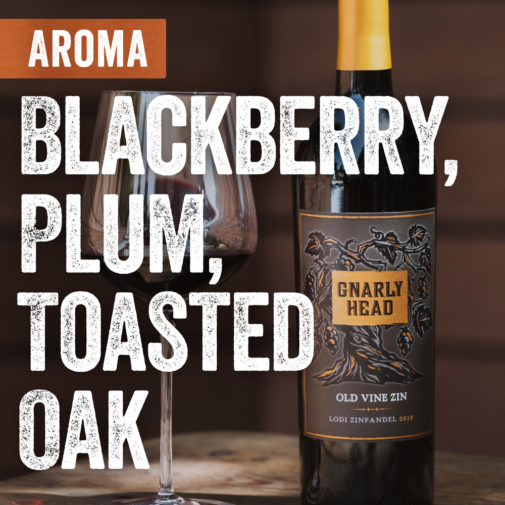 Gnarly Head Old Vine Zin, Lodi Zinfandel, 2018