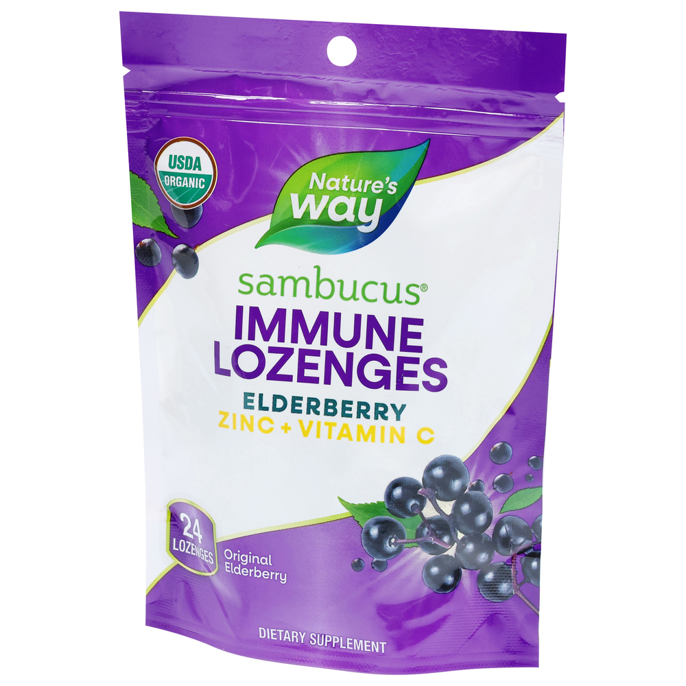 Nature's Way Sambucus Immune Lozenges, Sambucus, Elderberry