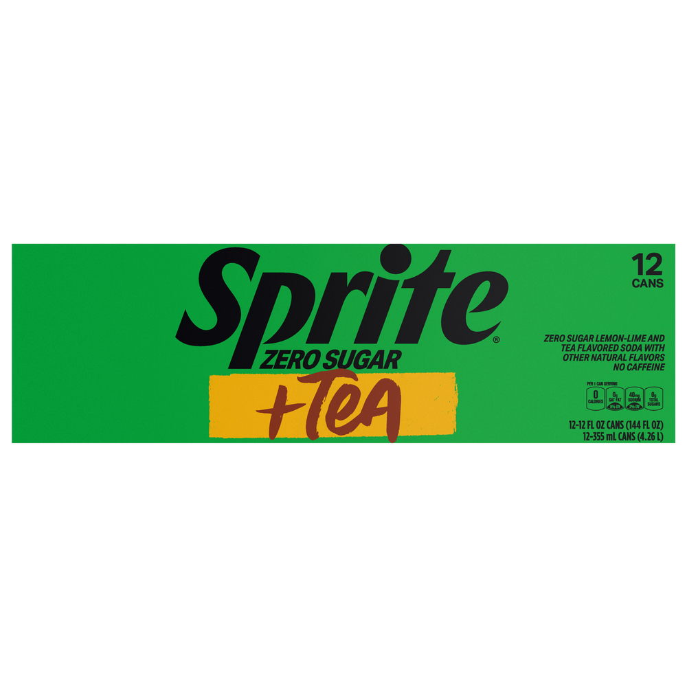 Sprite Soda, +Tea, Zero Sugar