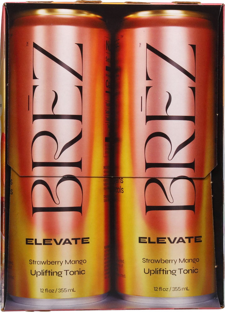 Brez Live Free Non-Alcoholic Uplifting Elevate Strawberry Mango Tonic