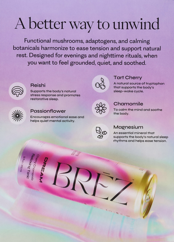 Brez Live Free Non-Alcoholic Relaxing Dream Cherry Chamomile Tonic