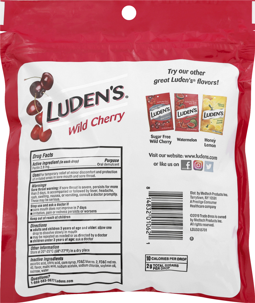 Ludens Throat Drops, Wild Cherry