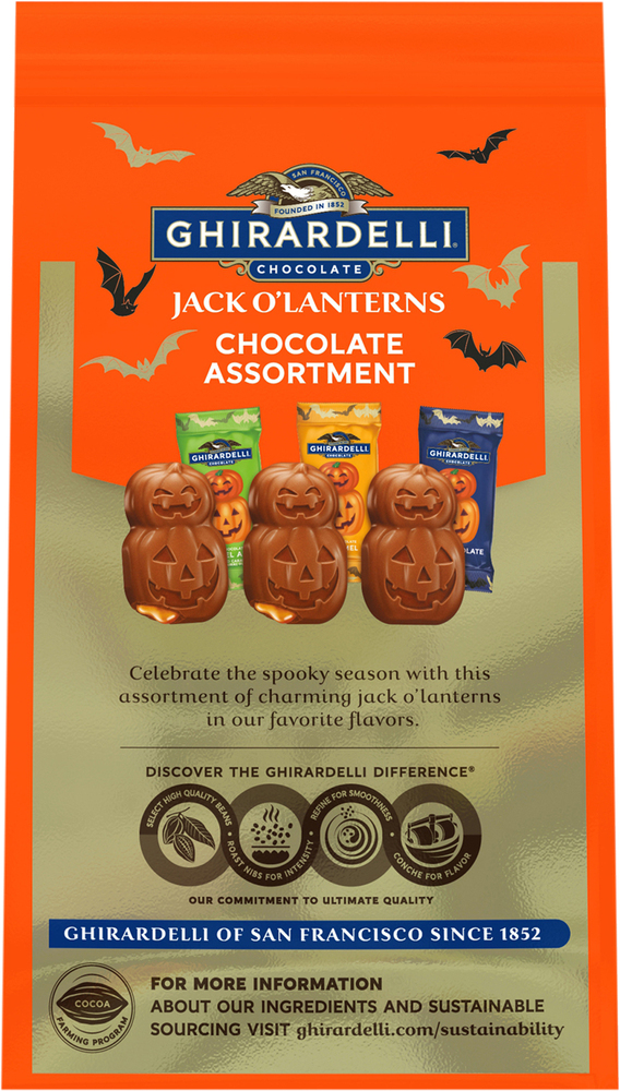 Ghirardelli Jack O'Lanterns Caramel Apple Milk Chocolate/Caramel