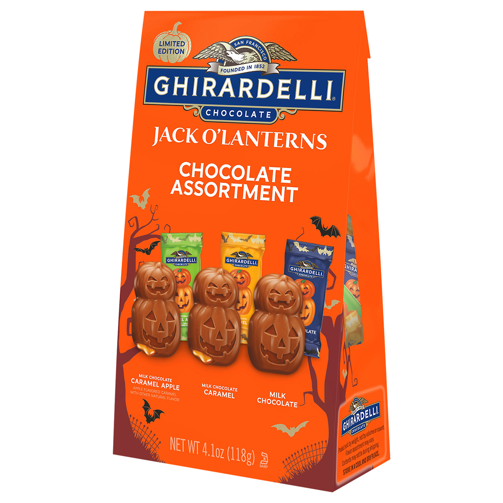 Ghirardelli Jack O'Lanterns Caramel Apple Milk Chocolate/Caramel