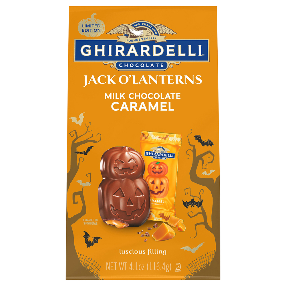 Ghirardelli Jack O'Lanterns Caramel Milk Chocolate