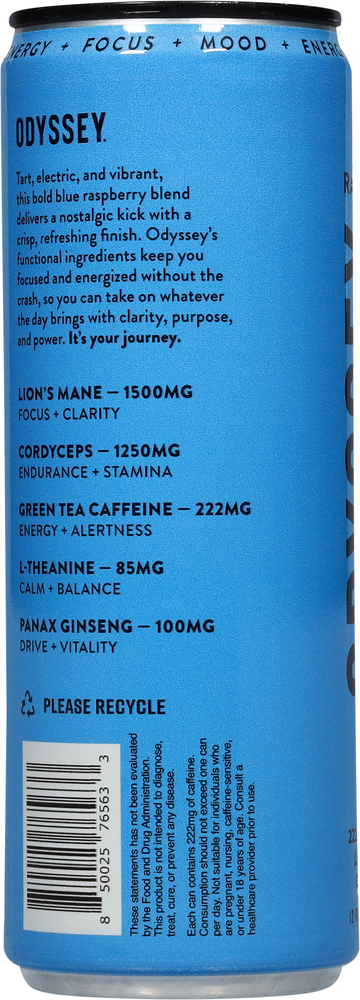 Odyssey 222 Sparkling Blue Raspberry Functional Energy