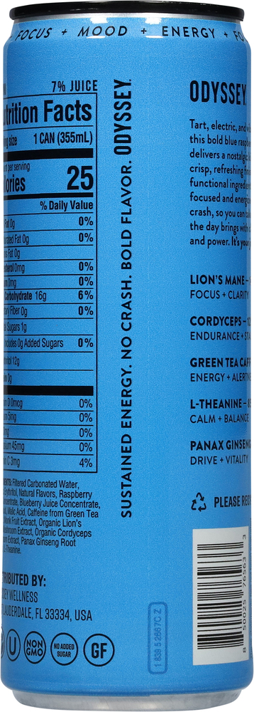 Odyssey 222 Sparkling Blue Raspberry Functional Energy