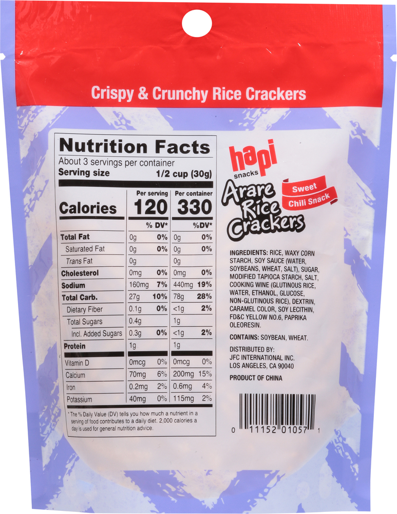 Hapi Snacks Rice Crackers, Arare