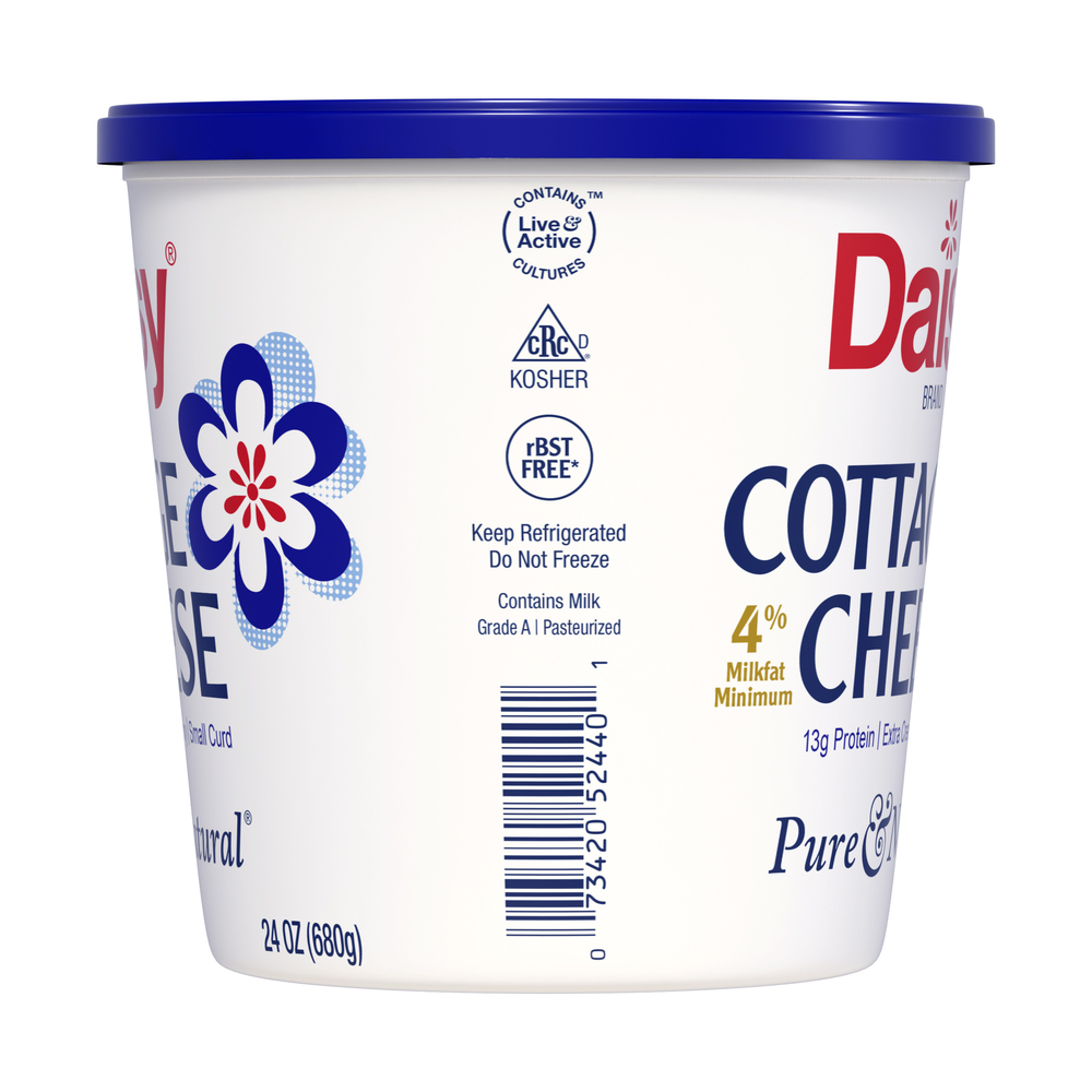 Daisy Pure & Natural Cottage Cheese, Small Curd, 4% Milkfat Minimum ...