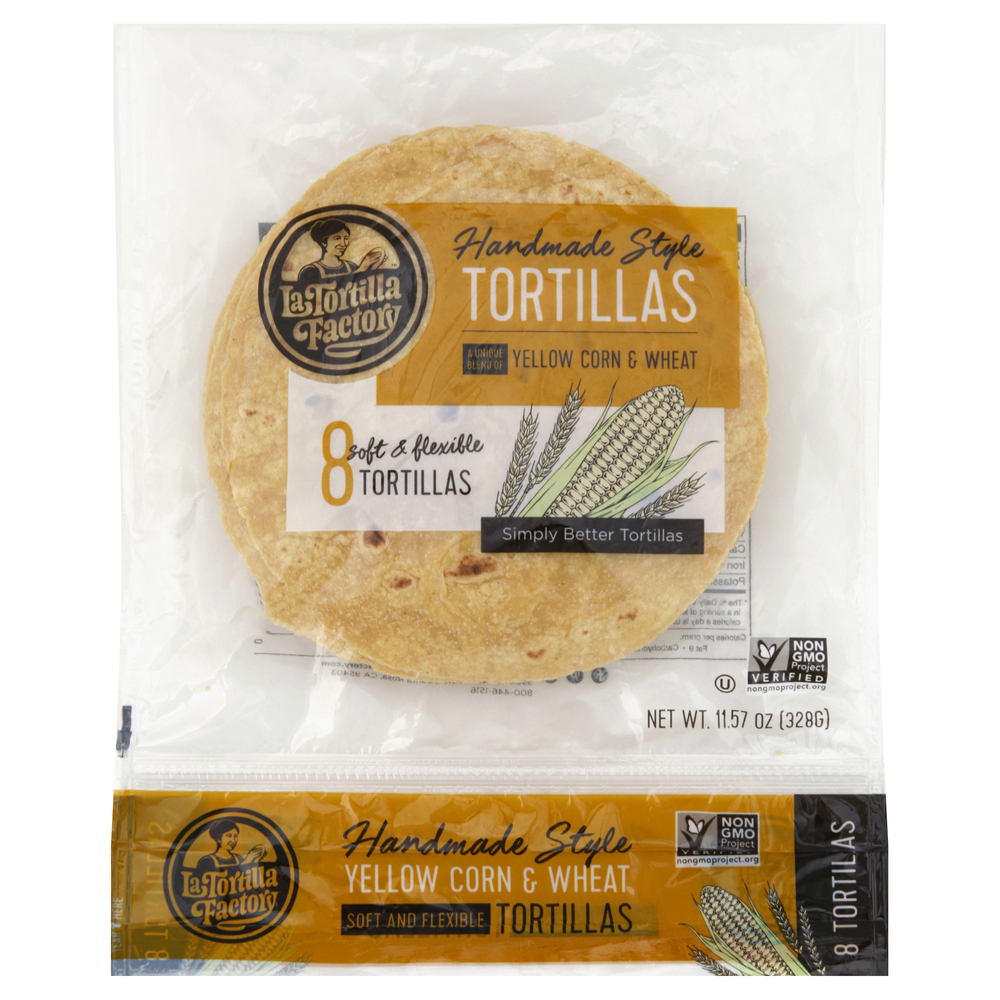 La Tortilla Factory Tortillas, Yellow Corn & Wheat, Handmade StyleMain