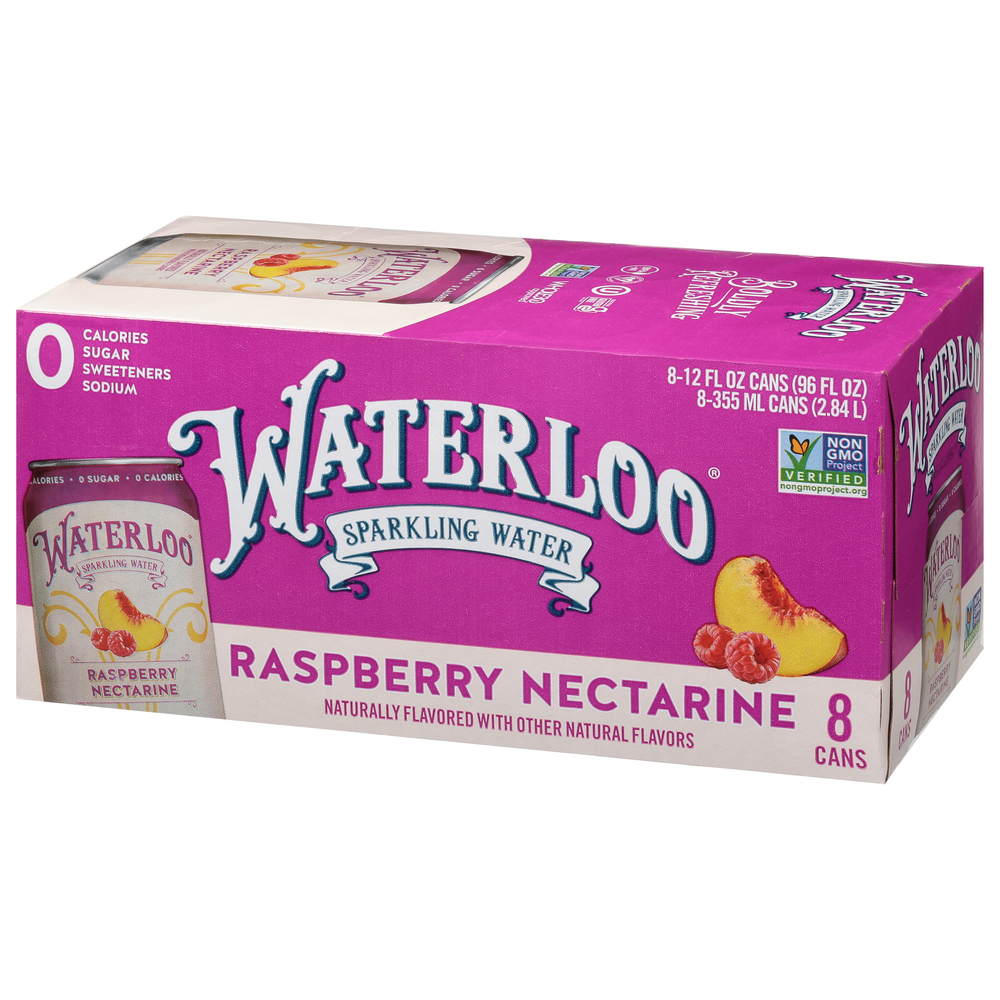 Waterloo Orange Raspberry Waterloo Raspberry Nectarine Sparkling Water-Front-Right-Elevated