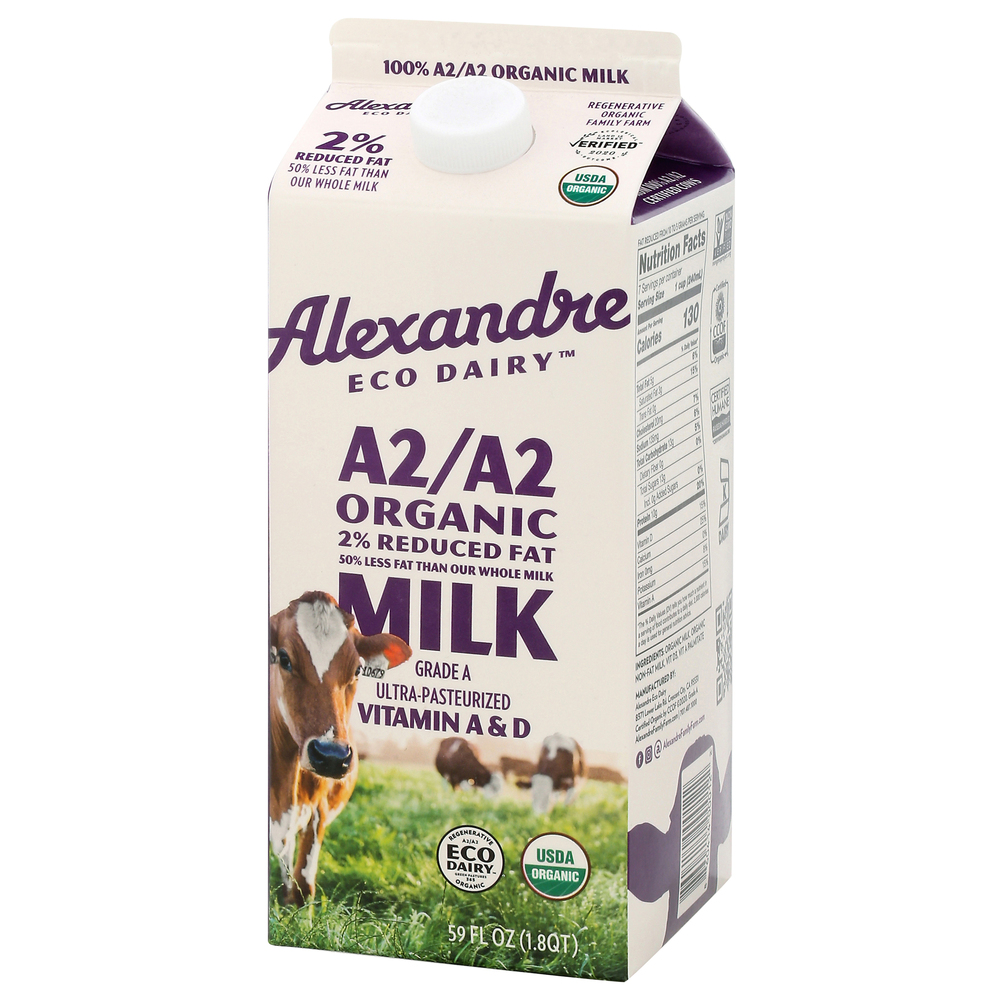 Alexandre Eco Dairy A2/A2 Organic 2% Reduced Fat Milk
