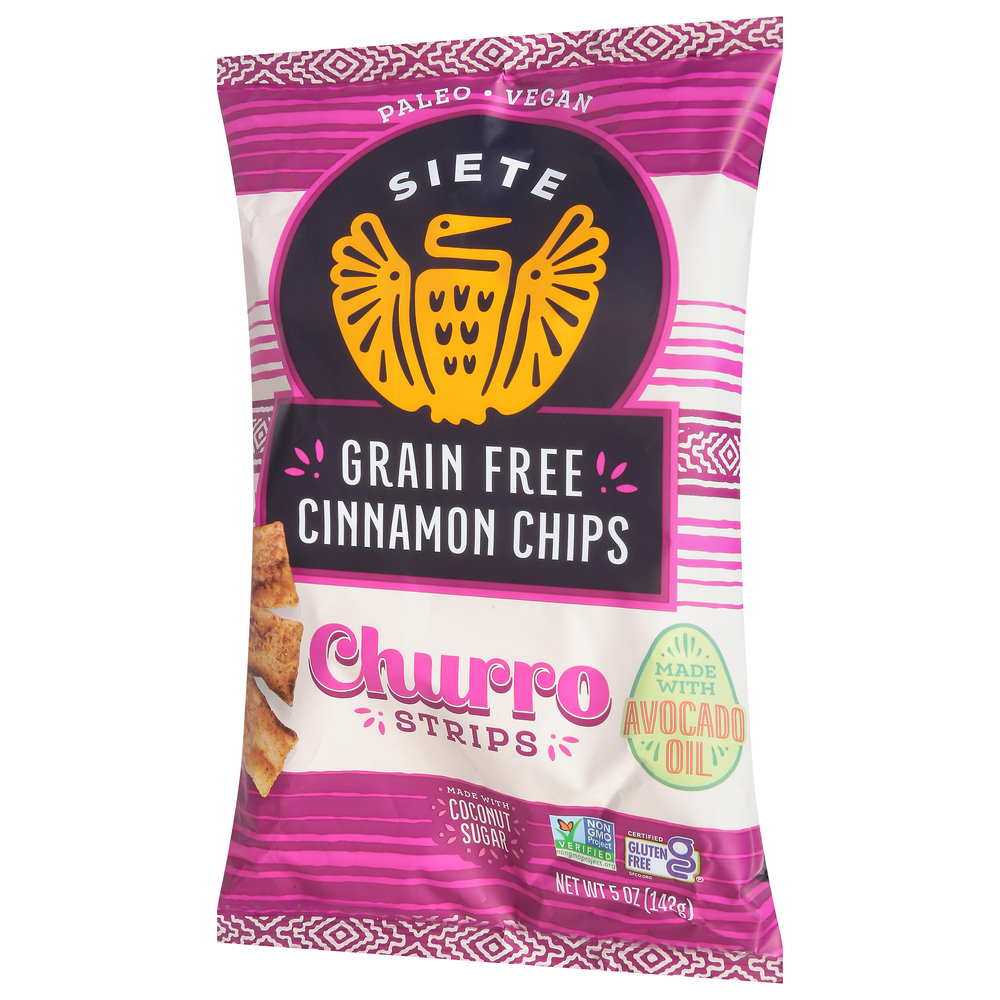 Siete Churro Strips Grain Free Cinnamon Chips Front Right Elevated siete-churro-strips-grain-free-cinnamon-chips-front-right-elevated
