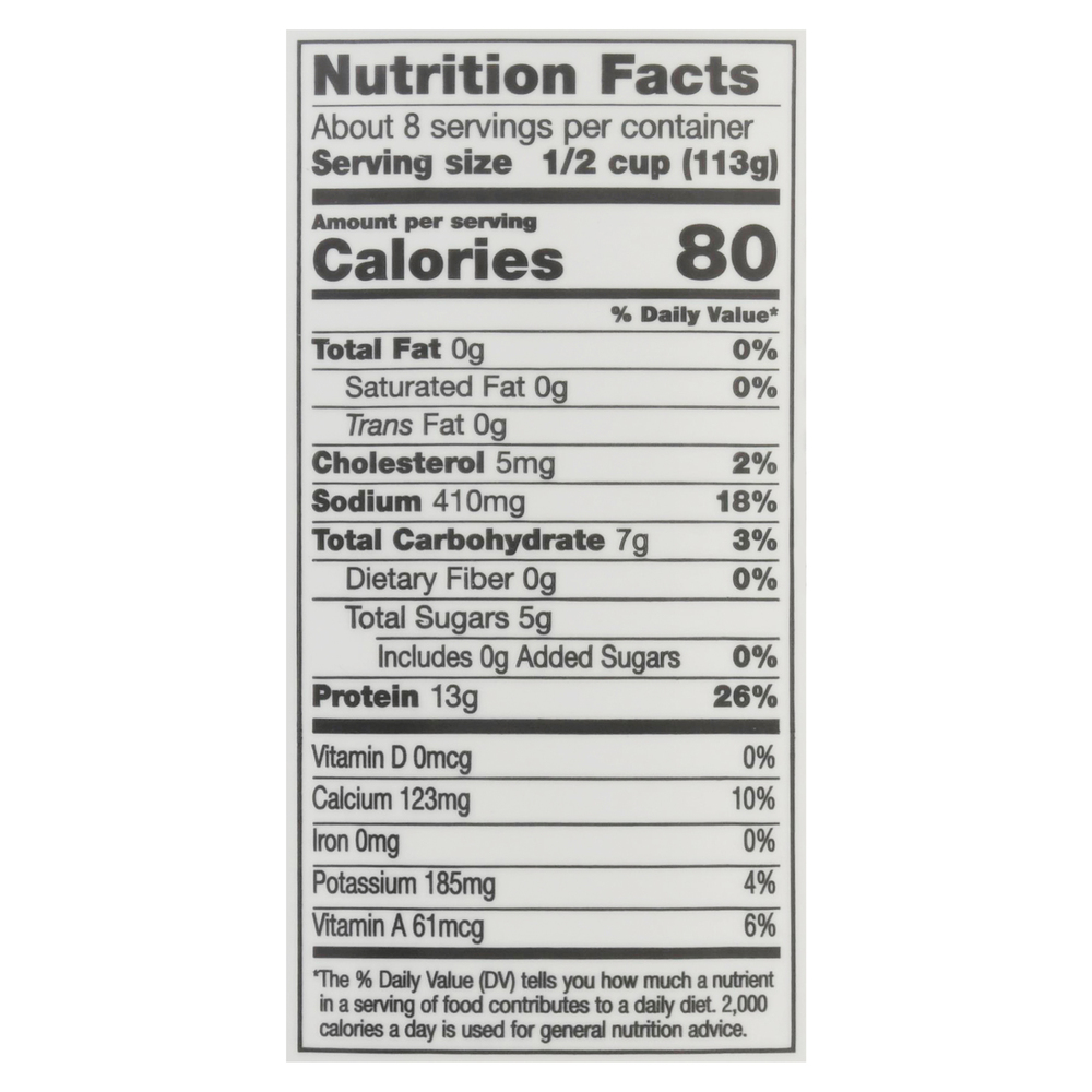 Sunnyside Farms Cottage Cheese, Small Curd, Fat FreeNutritionFacts
