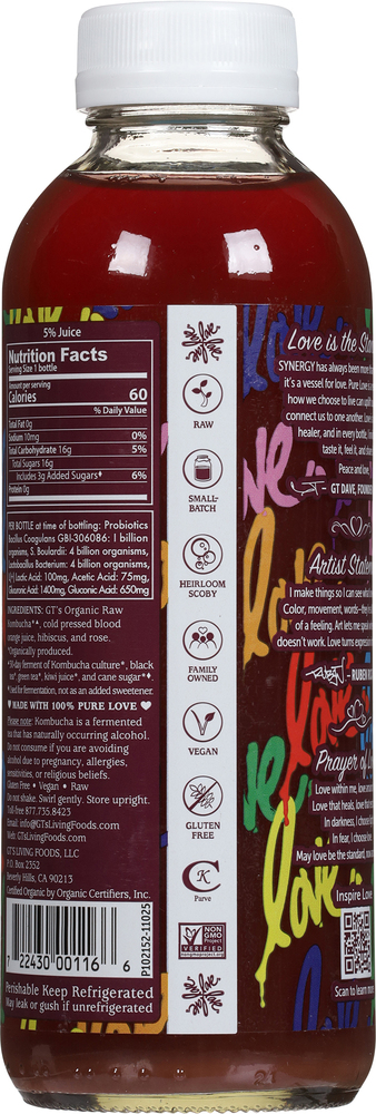 Synergy Artist Series Pure Love Kombucha
