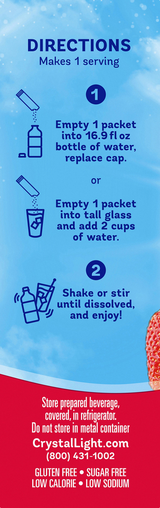  WILD STRAWBERRY 超美品 Crystal Light Zero Sugar Caffeinated Sugar Wild Strawberry