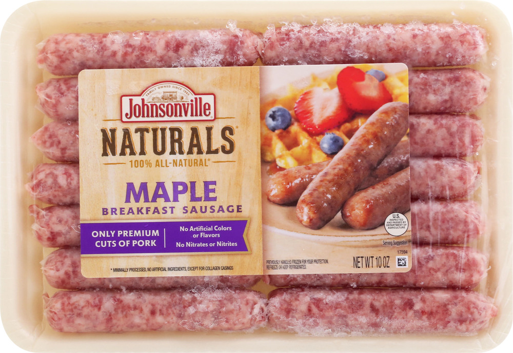 Johnsonville Naturals Breakfast Sausage, MapleMain