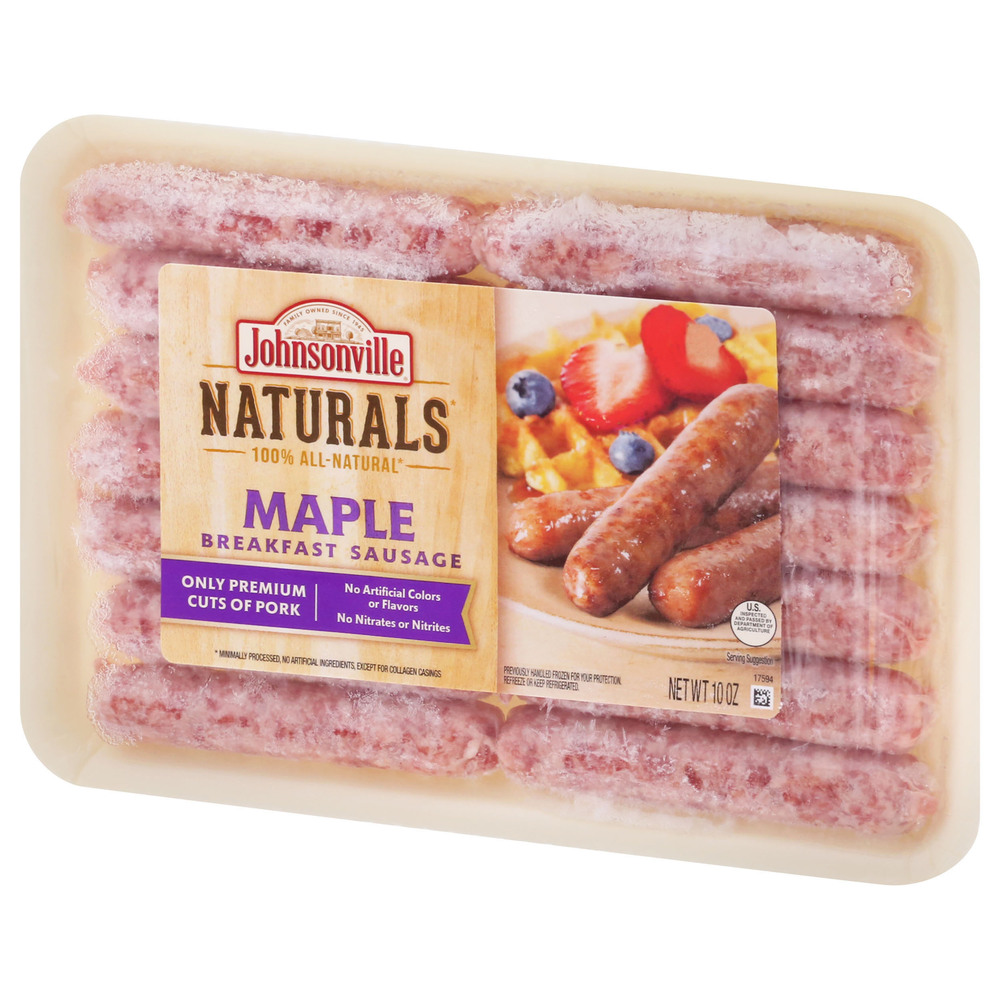 Johnsonville Naturals Breakfast Sausage, MapleFrontRightElevated