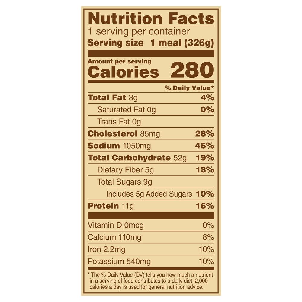 Marie Callender's Shrimp FajitaNutritionFacts