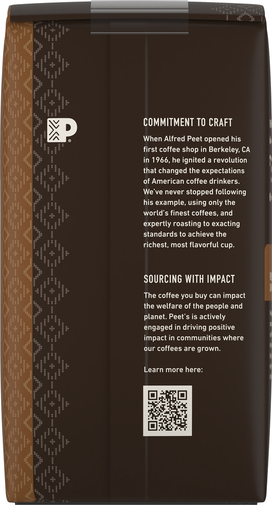 Peet's Coffee Single Origin Colombia, Dark Roast Ground Coffee - 10.5oz Bag-Planogram-Back