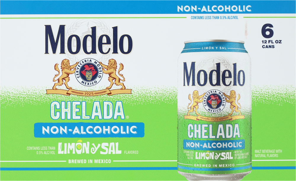 Modella Alcohol Modelo Chelada Non-Alcoholic Limon Y Sal Flavored Beer-Planogram-Back