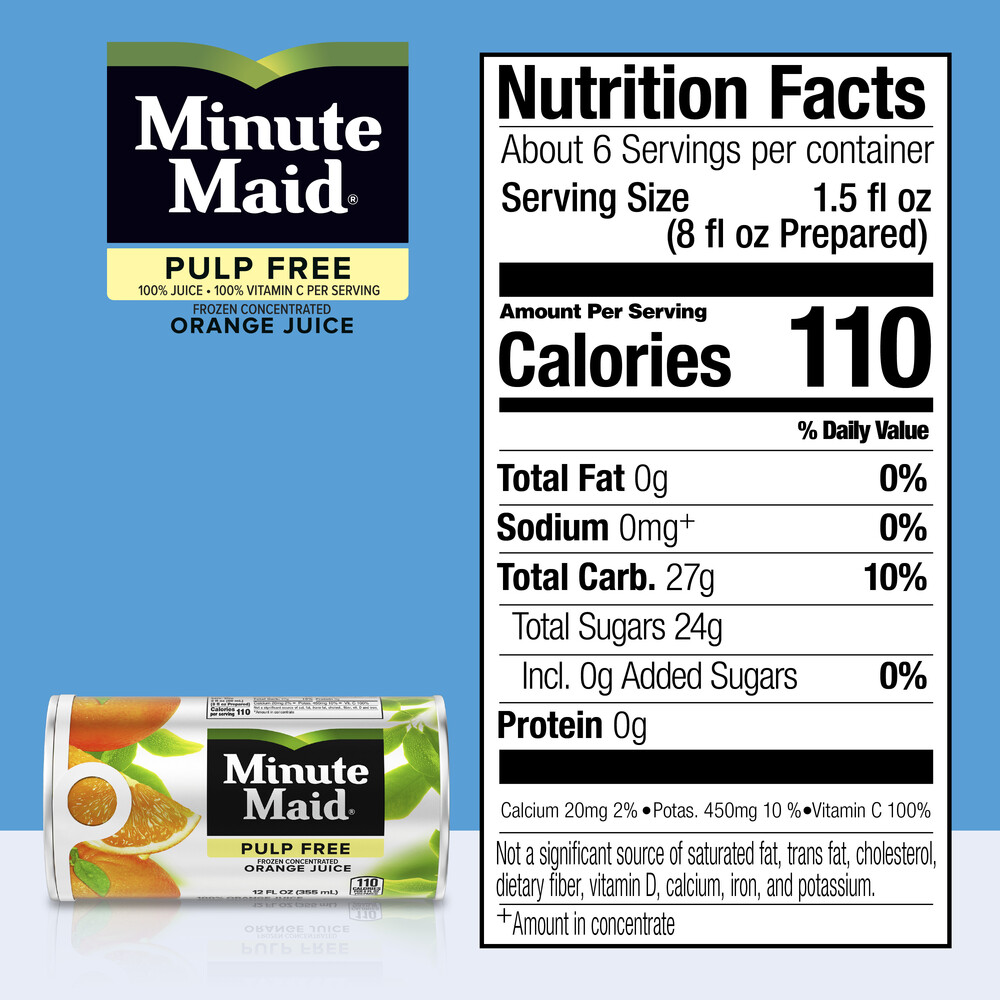 Minute Maid Orange Juice Pulp Free, Fruit Juice