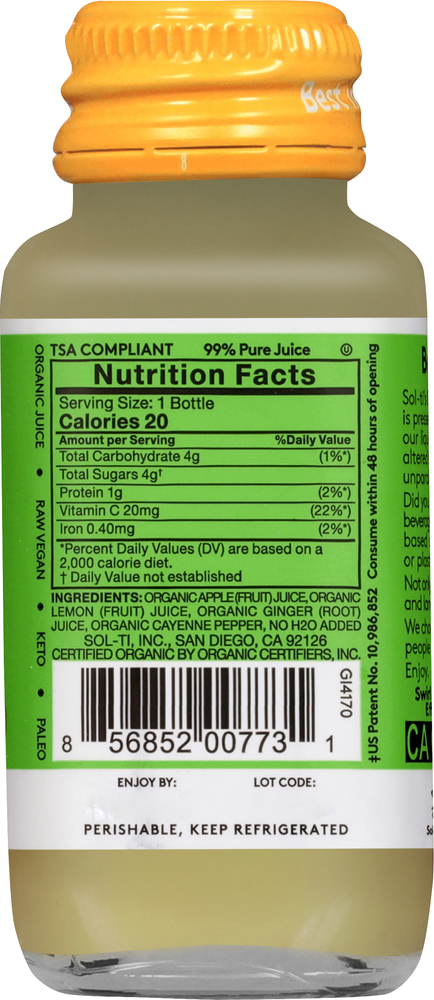 Sol-Ti Living Beverage, Ginger, SuperShot