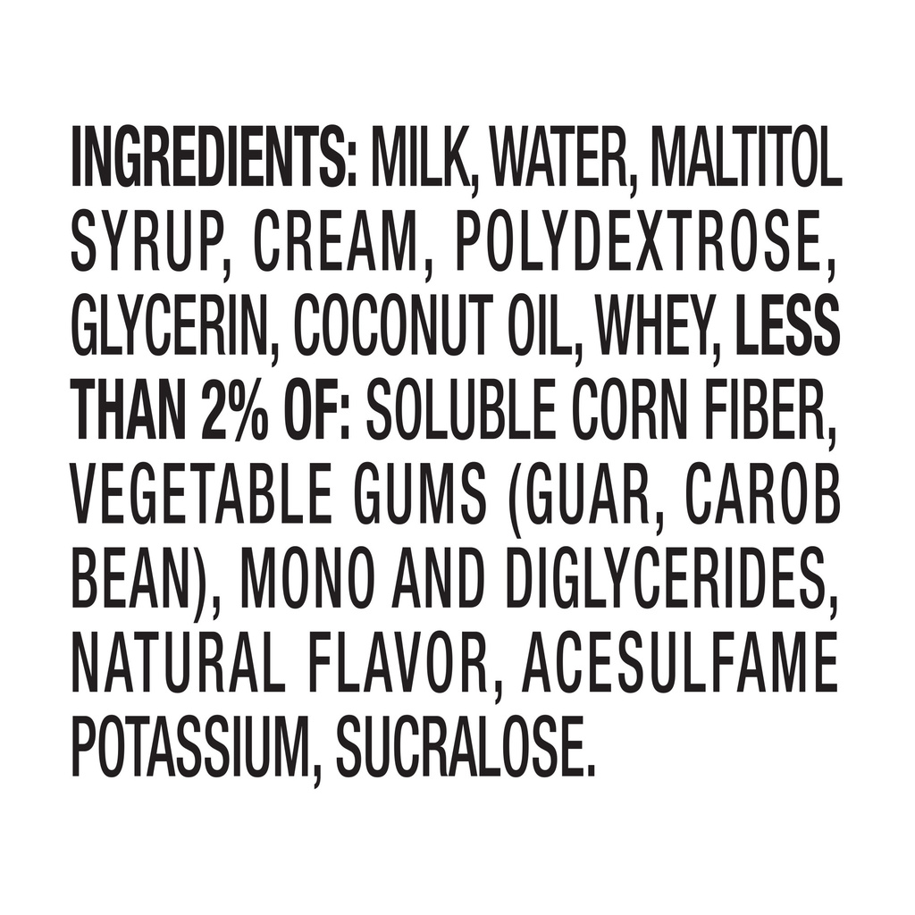 Breyers Carb Smart Frozen Dairy Dessert, VanillaIngredients