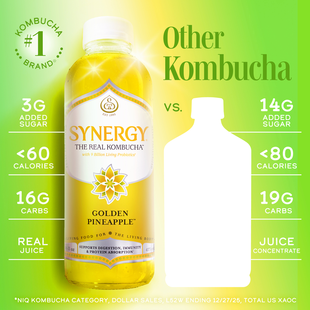 Synergy Golden Pineapple Kombucha