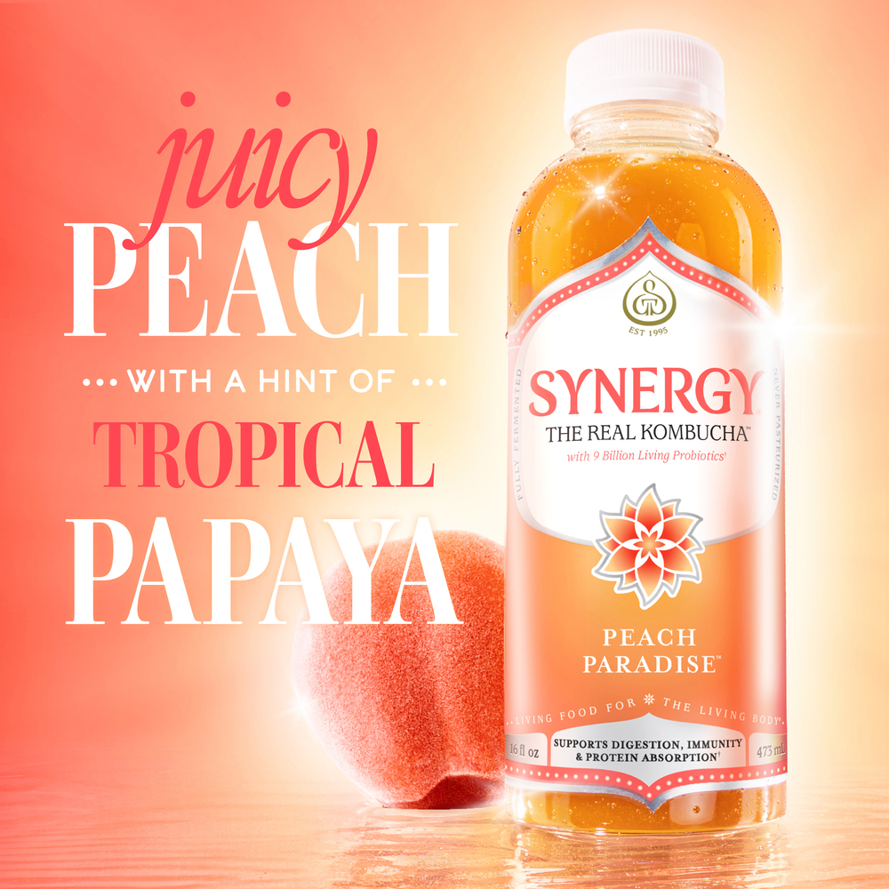 Synergy Peach Paradise Kombucha