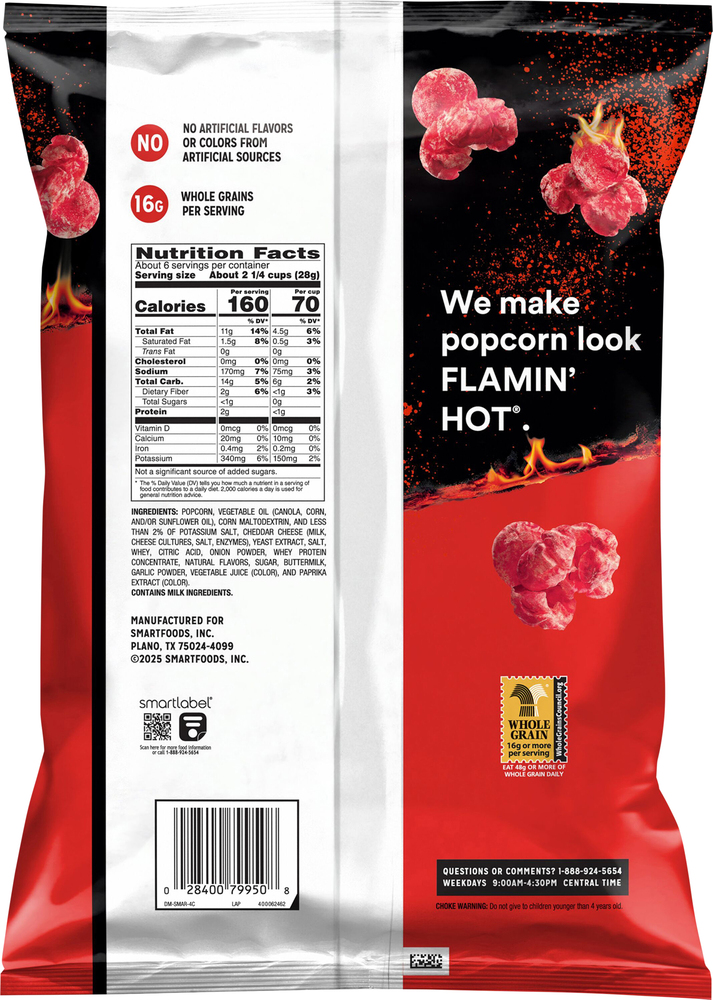 Smartfood Cheetos Flamin' Hot Flavored Popcorn