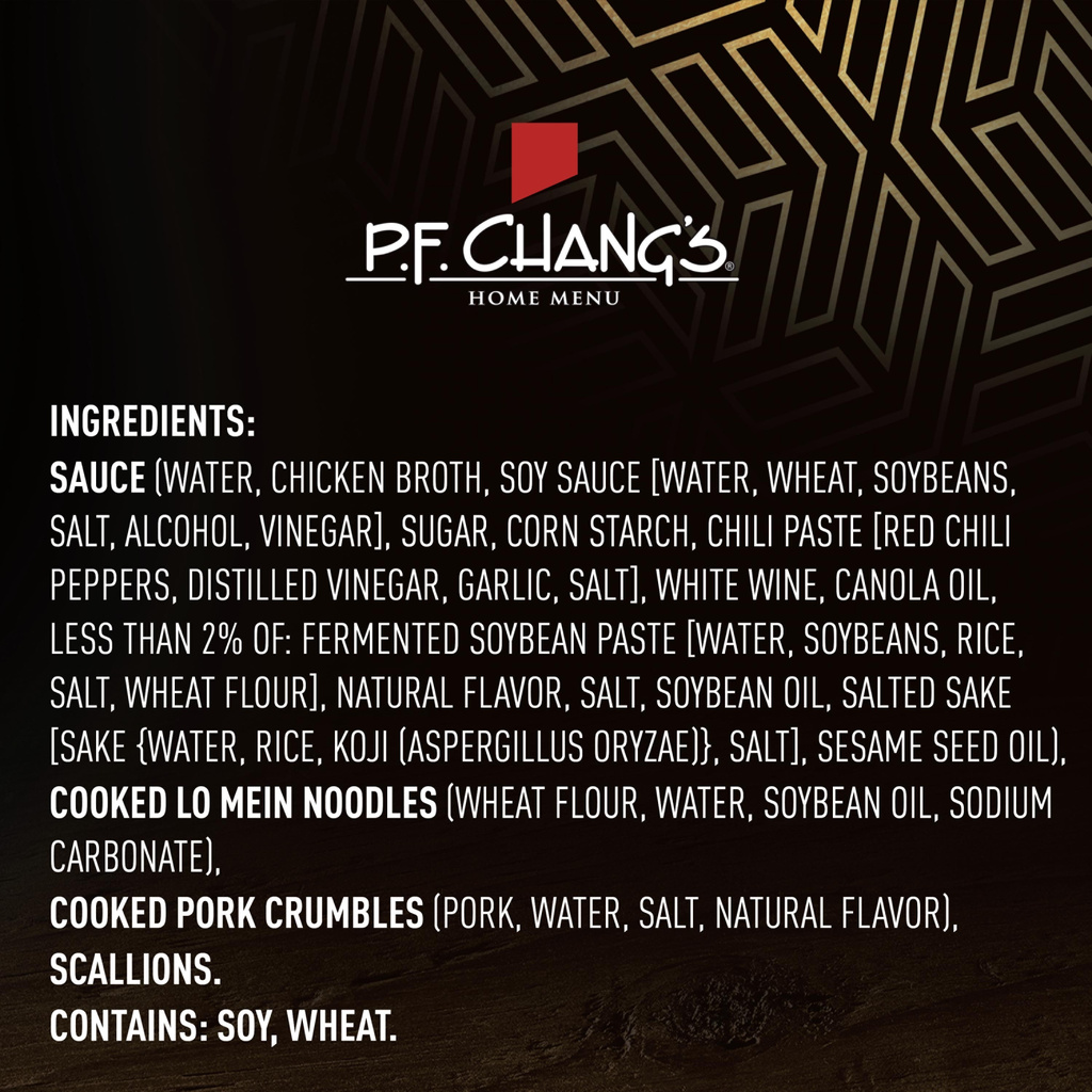 P.F. Chang's Home Menu Dan Dan Noodles-Ingredients