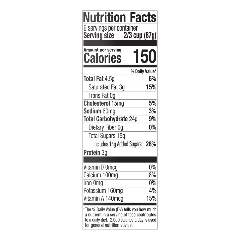 Breyers Ice Cream, Light, Lactose Free, VanillaNutritionFacts