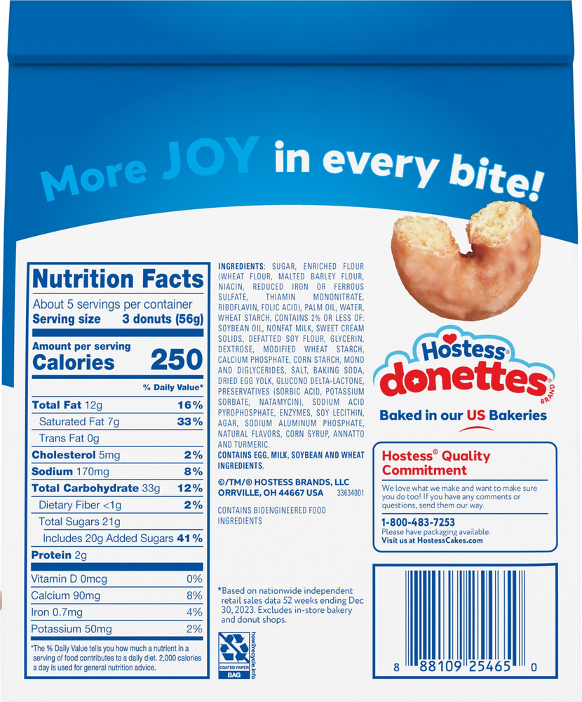 Hostess Donuts, Old Fashioned, MiniPlanogramBack