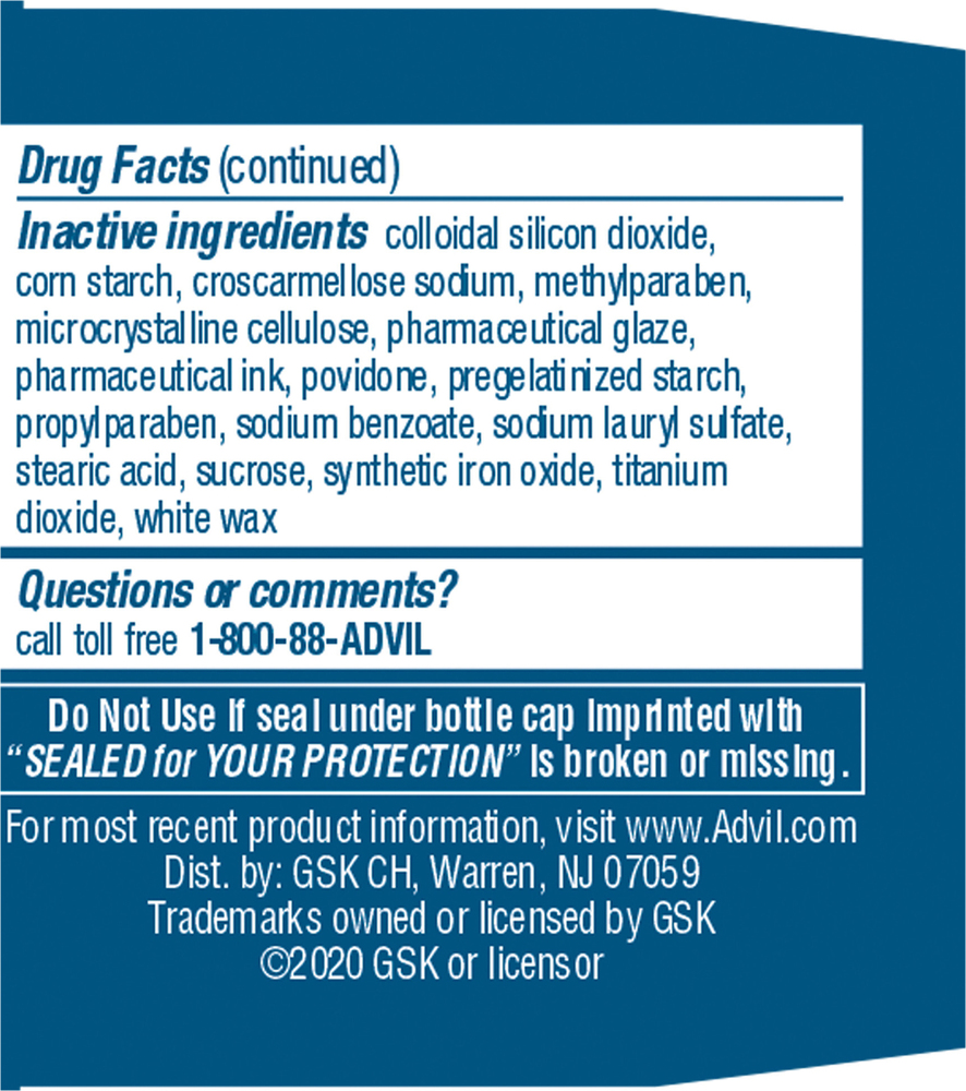 Advil Coated Tablets 200 mg Pain Reliever/Fever Reducer-Planogram-Left