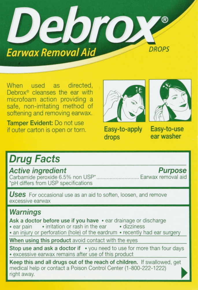 Debrox Earwax Removal Kit, DropsPlanogramBack