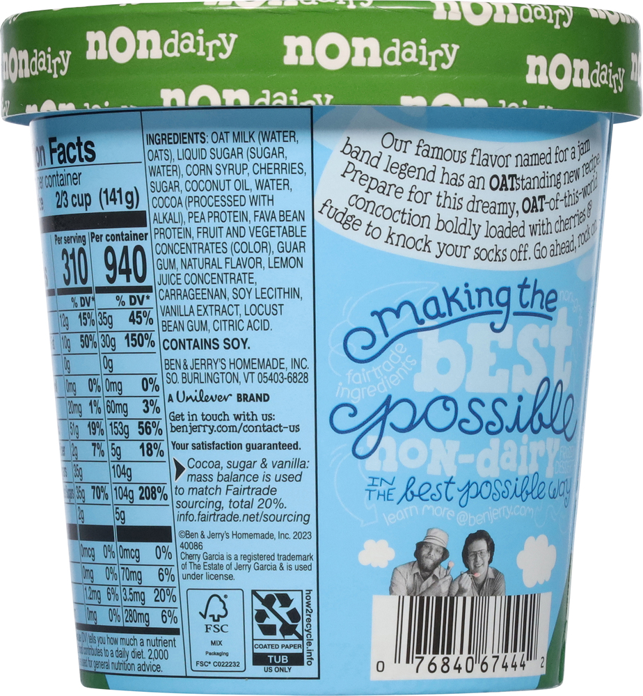 Ben & Jerry's Cherry Garcia Non-Dairy Frozen Dessert Ben & Jerry's Cherry Garcia Non-Dairy Frozen Dessert