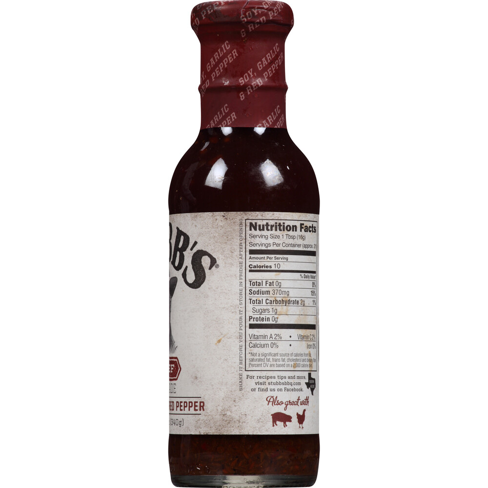 Stubb's Soy, Garlic & Red Pepper Beef Marinade-Planogram-Right