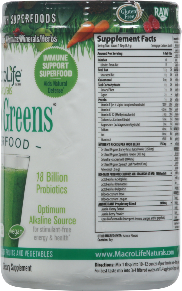 MacroLife Naturals Macro Greens Superfood