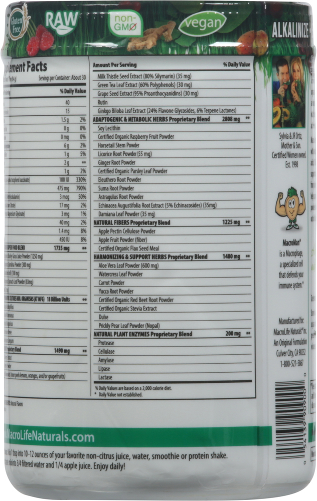 MacroLife Naturals Macro Greens Superfood