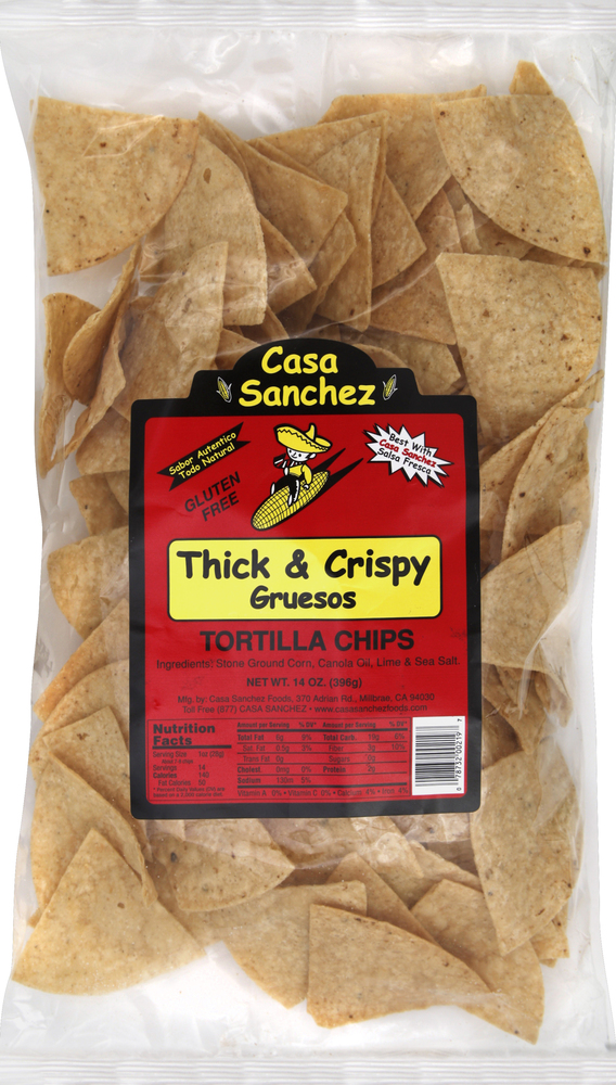 Casa Sanchez Tortilla Chips, Thick &