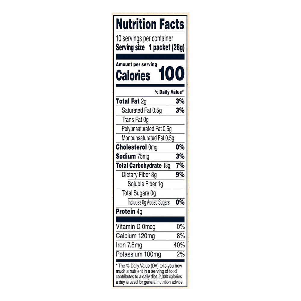 Quaker Instant Oatmeal, OriginalNutritionFacts