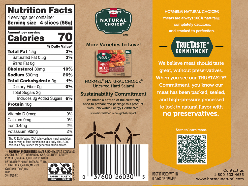 Hormel Natural Choice Ham Honey Deli Planogram Back Hormel Natural Choice Ham Honey Deli Planogram Back