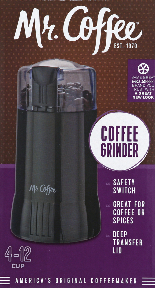 Mr coffee coffee grinder top