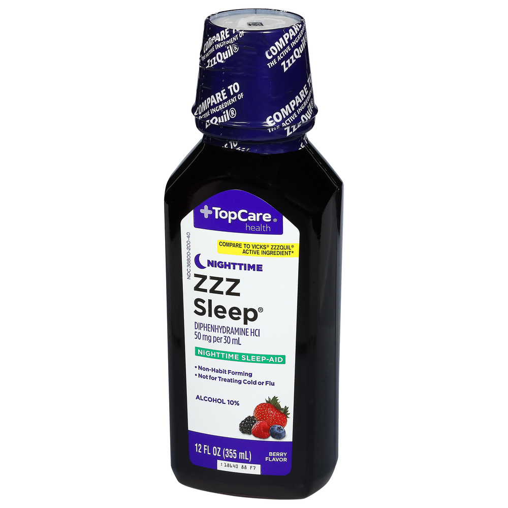 TopCare Health ZZZ Sleep, 50 mg, Nighttime, Berry FlavorFrontRight