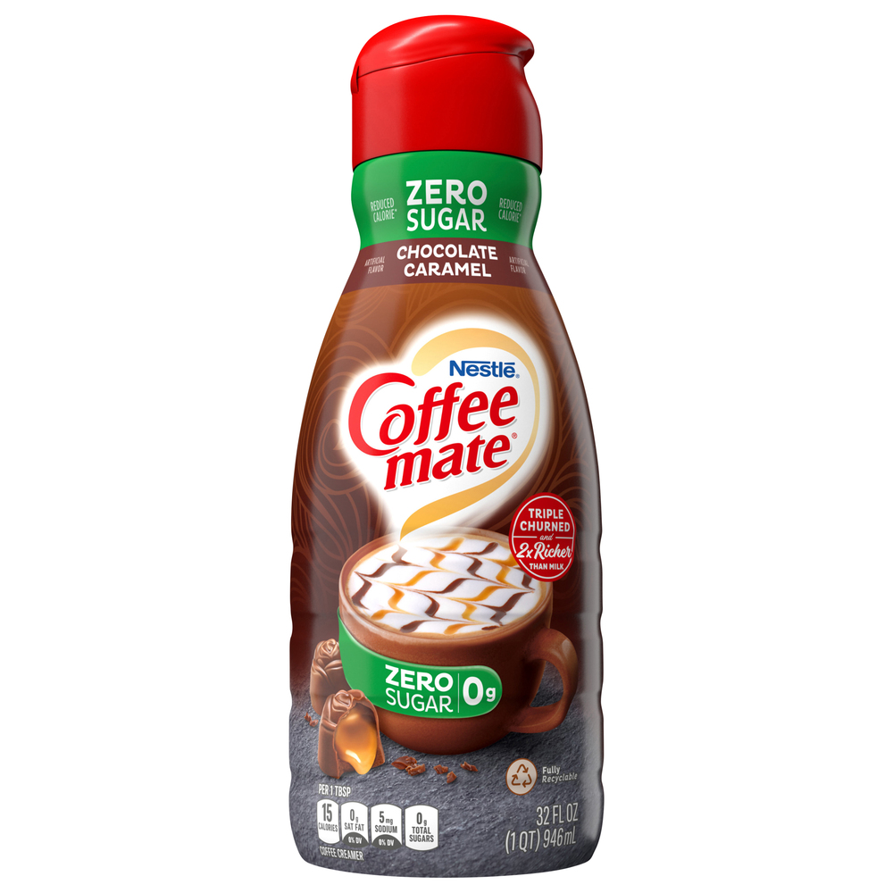 CoffeeMate Coffee Creamer, Zero Sugar, Chocolate CaramelMain
