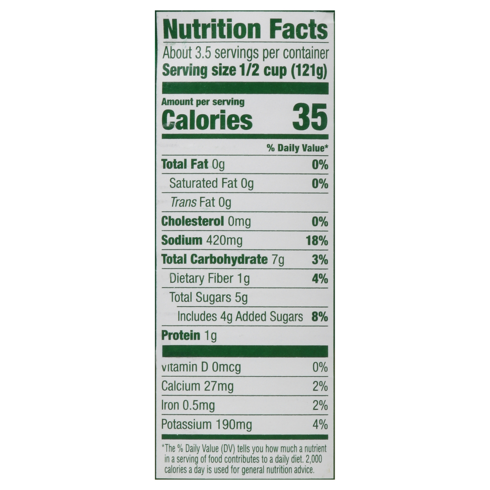 Del Monte Zucchini, with Italian Style Tomato Sauce, Sea SaltNutrition